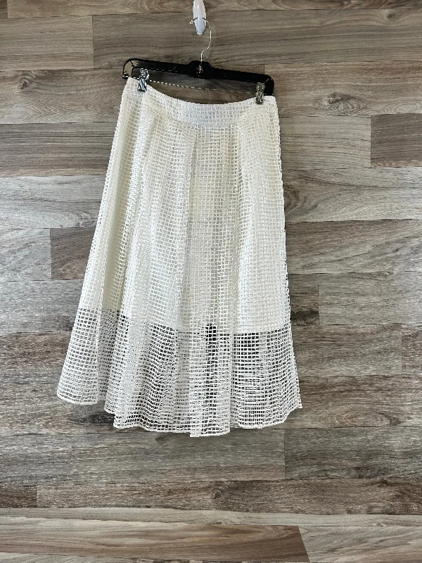 Casual skirts with relaxed fit comfort -White Skirt Midi Who What Wear, Size 8