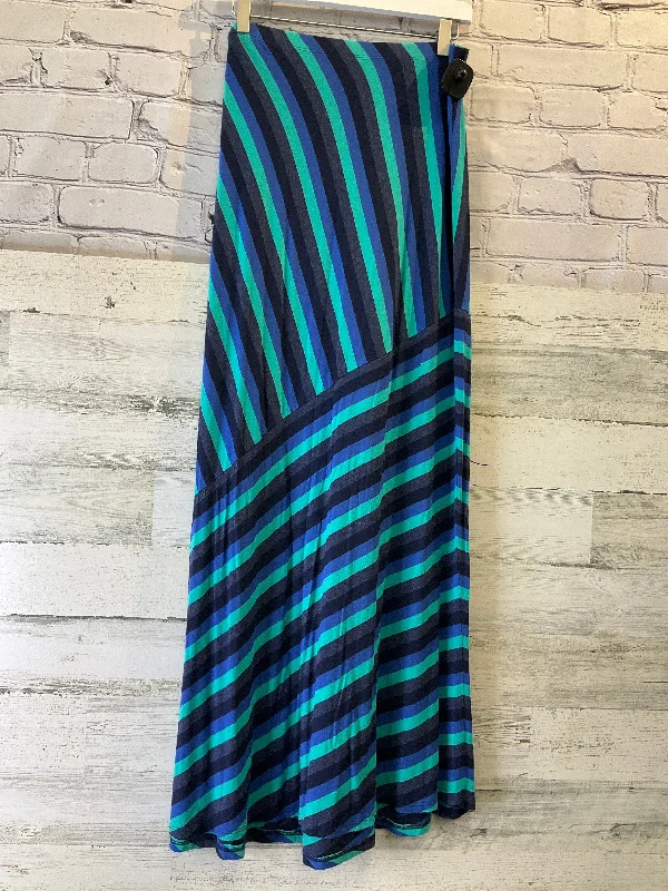 Soft cotton skirts for cozy comfort -Blue & Green Skirt Maxi Matty M, Size 8