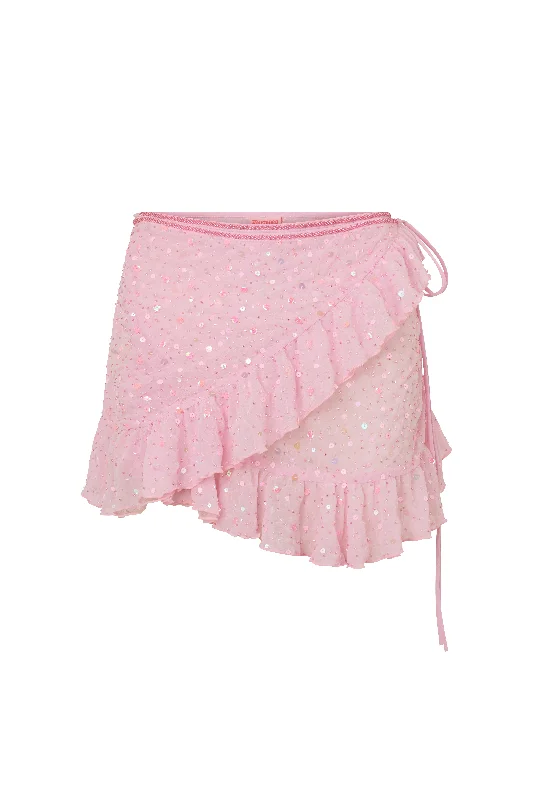 High-waisted mini skirts for retro vibes -Fleurie Frill Mini Skirt