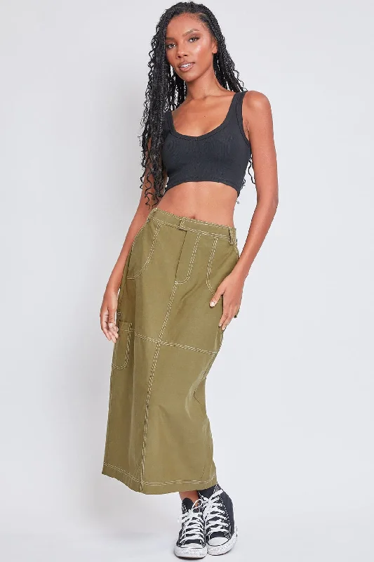 Maximalist Long Skirts for Bling -Women's Cargo Maxi Skirt