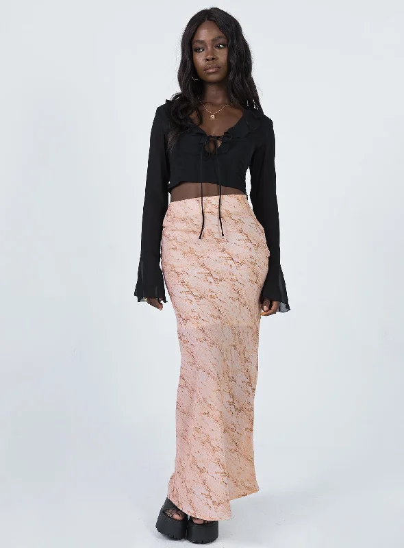 Geometric Long Skirts for Modern -Rayna Maxi Skirt Snake