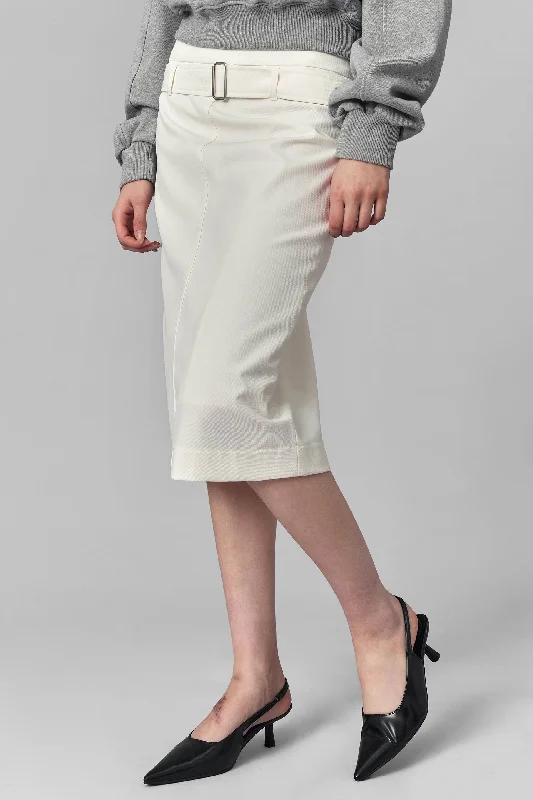 Wrap midi skirts for stylish ease -Hike Belted Midi Skirt