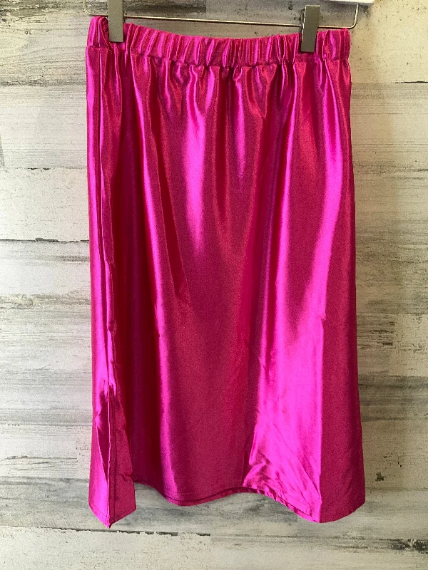 Stretch skirts for curvy figure flattery -Pink Skirt Midi Fashion Nova, Size 4