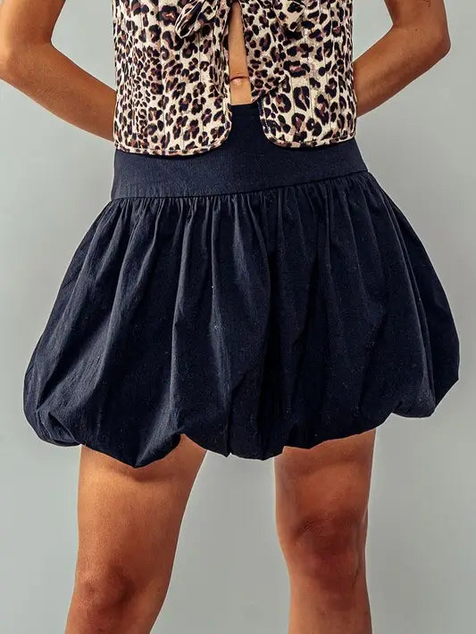 Vintage skirts with 70s-inspired designs -Balloon Mini Skirt