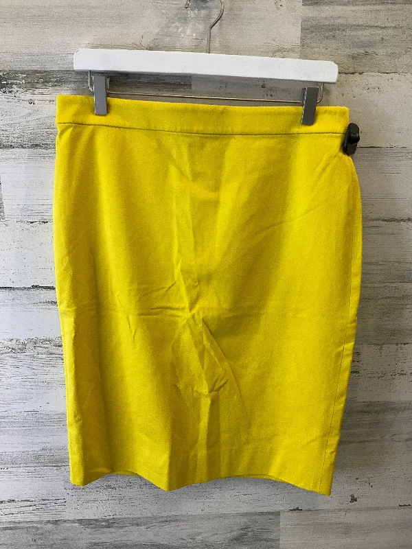 High-waisted pencil skirts for professional office wear -Yellow Skirt Midi J. Crew, Size M