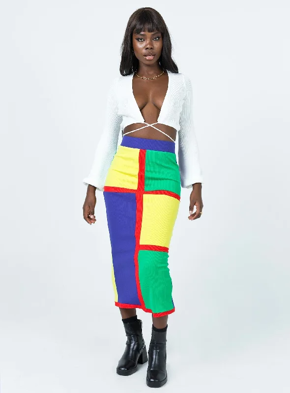 Long Skirts for Cultural Events -Lego Midi Skirt Multi