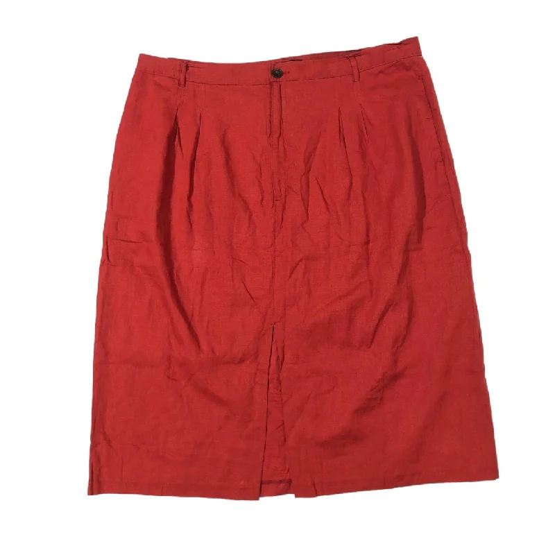 Stretchy skirts for all-body inclusivity -Red Skirt Midi Banana Republic, Size 20