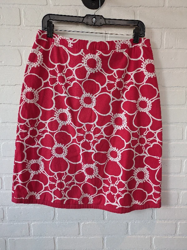 Lightweight skirts with airy fabric weave -Red & White Skirt Midi Boden, Size 10tall