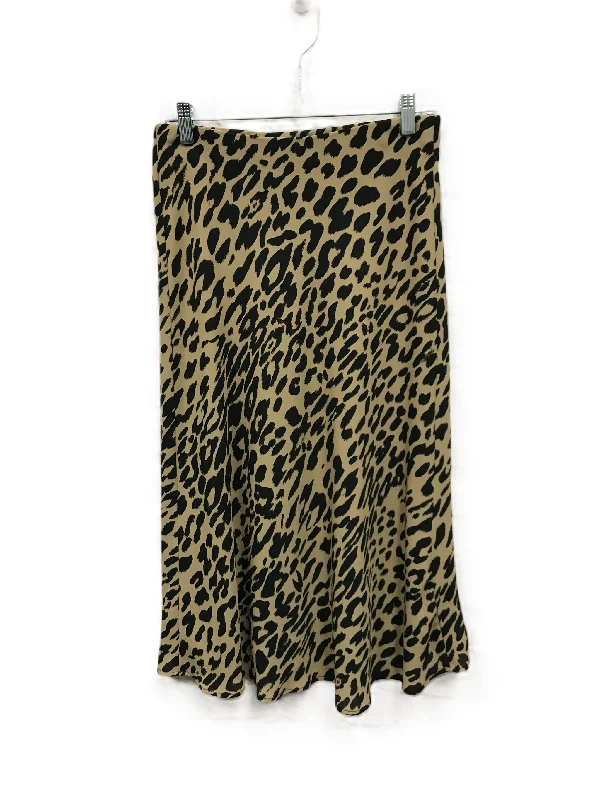 Trendy skirts with modern cutout designs -Animal Print Skirt Midi By Banana Republic, Size: 6