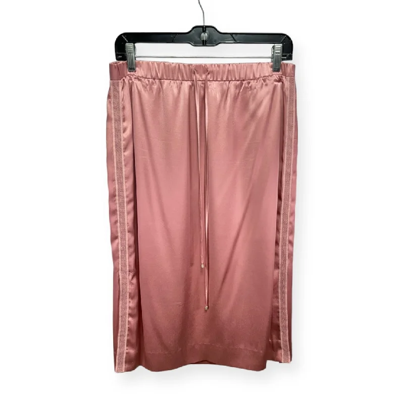 Bold skirts with metallic shimmer finish -Mauve Skirt Midi Etcetra, Size 8