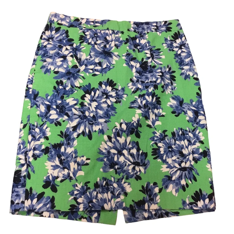 Pleated skirts for sophisticated evening wear -Blue & Green Skirt Mini & Short J. Crew, Size 2