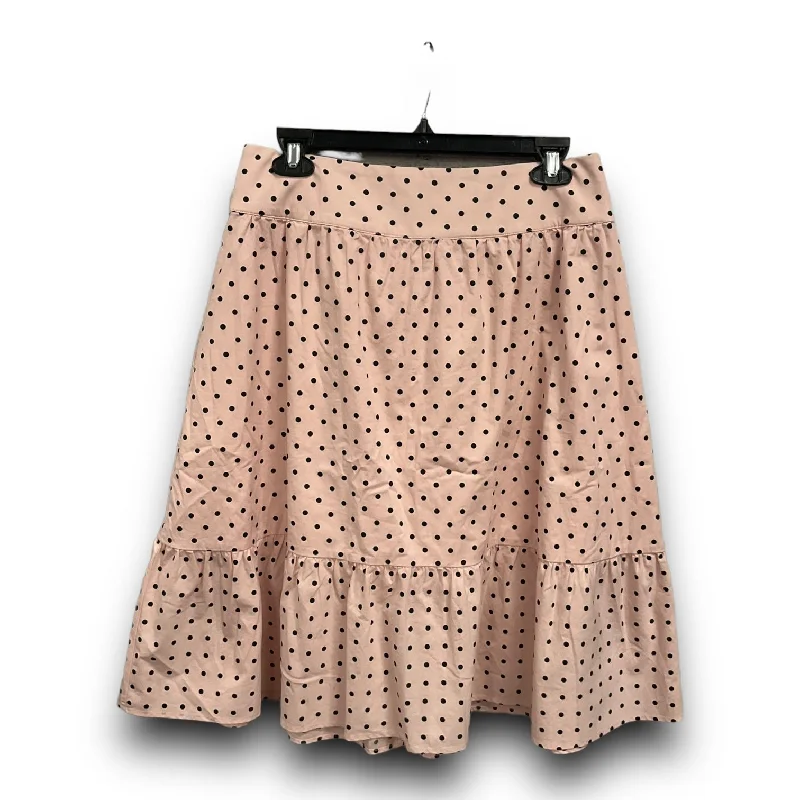 Ruffled skirts with lace trim softness -Polkadot Pattern Skirt Midi J. Crew, Size 4