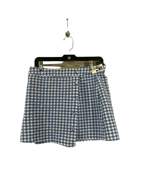 Bold skirts with metallic shimmer finish -Checkered Pattern Skirt Mini & Short Shein, Size L