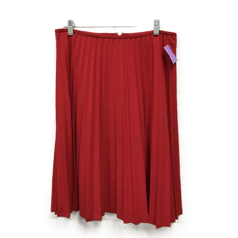 Classic black maxi skirts for versatility -Red Skirt Midi By Calvin Klein, Size: 8