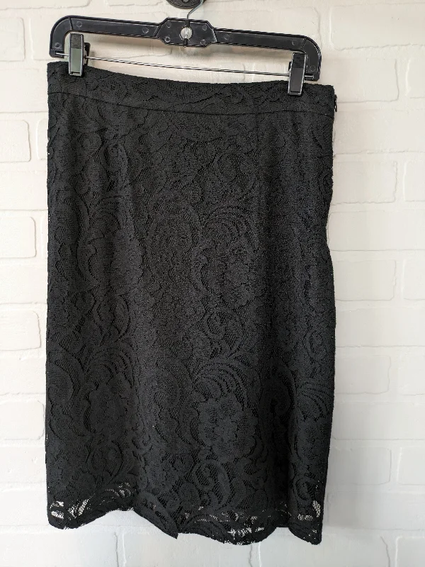 Soft cotton skirts for sensitive skin ease -Black Skirt Midi Chicos, Size 6