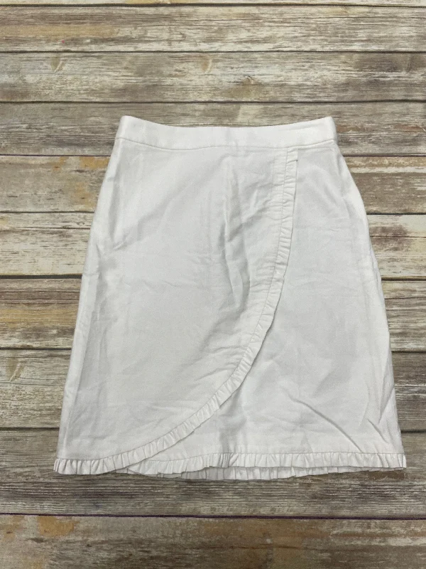 Soft cotton skirts for sensitive skin ease -White Skirt Midi J. Crew, Size 4