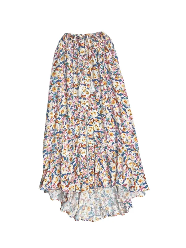 Wrap skirts for easy adjustable fit -Floral Print Skirt Maxi Cynthia Rowley, Size Xs