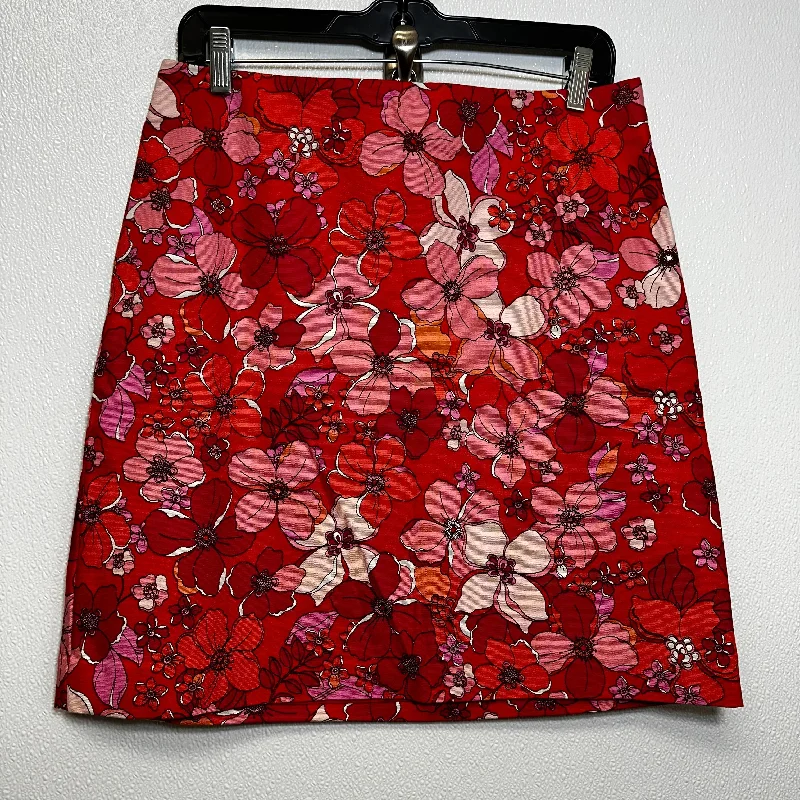 Affordable skirts with basic solid colors -Floral Skirt Mini & Short Talbots O, Size 6