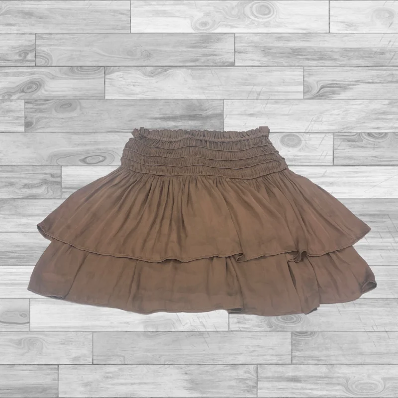 Flowy skirts for relaxed vacation wear -Brown Skirt Mini & Short Current Air, Size M