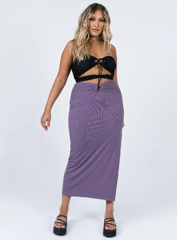 Orange Long Skirts for Energetic -Baseline Maxi Skirt Purple