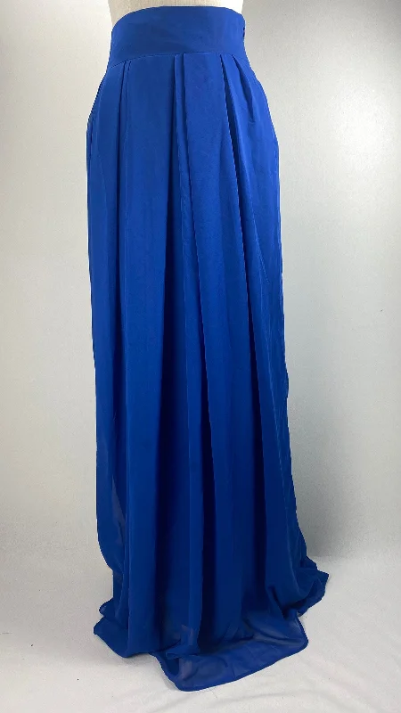 Long Skirts for Garden Parties -Flowy Maxi Skirt, Royal Blue