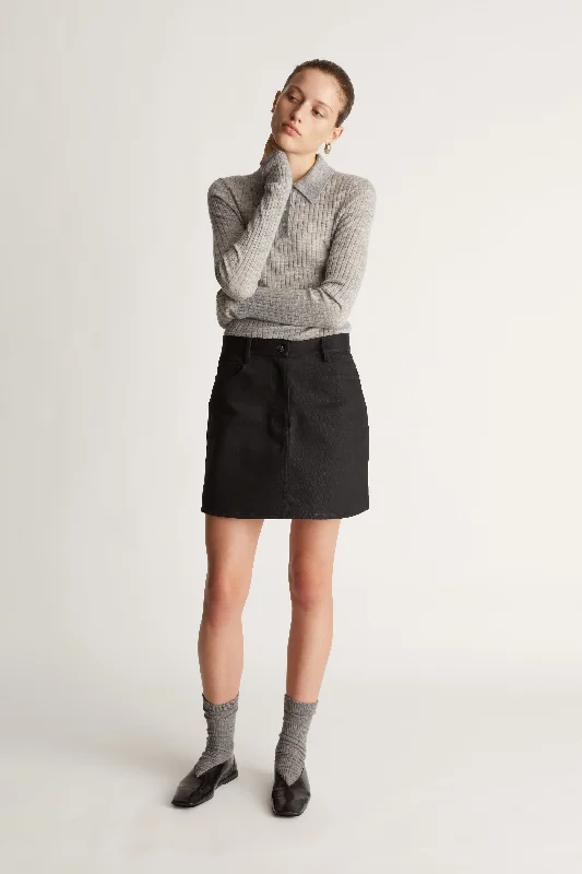 Layered Short Skirts for Fun -LM Denim Mini Skirt