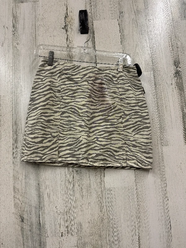 Soft skirts with gentle fabric drape -Zebra Print Skirt Mini & Short Altard State, Size M