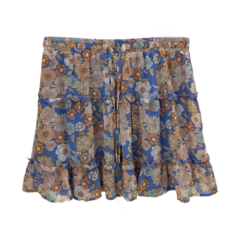 Patterned skirts for artistic standout appeal -Floral Print Skirt Mini & Short Sienna Sky, Size L