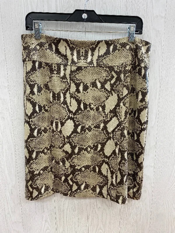 Casual cotton skirts for laid-back days -Snakeskin Print Skirt Mini & Short Chicos, Size M