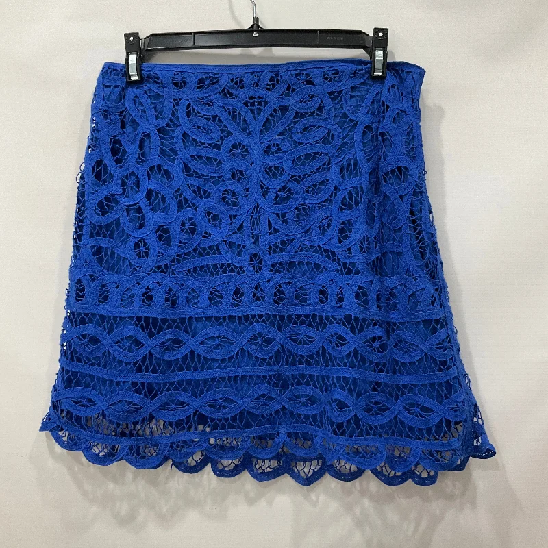 Ruffled skirts with lace trim softness -Blue Skirt Mini & Short Lilly Pulitzer, Size S