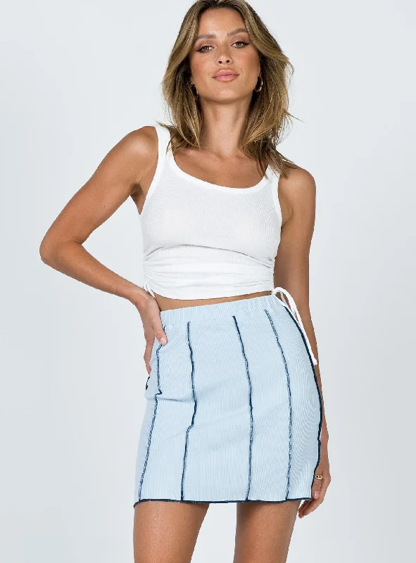 Long Skirts for Cultural Events -Nelle Mini Skirt Blue