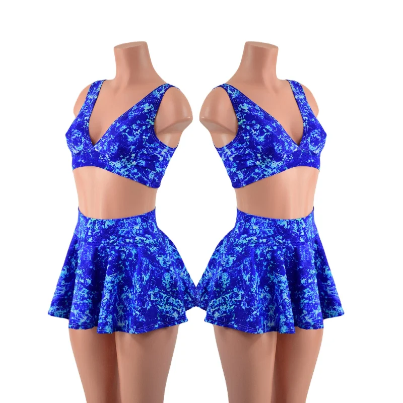 Luxury skirts with shimmering sequin details -TidePool Rave Skirt & Starlette Bralette Set