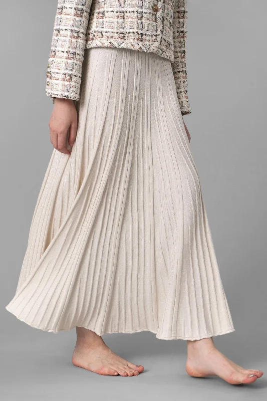 Trendy skirts with bold plaid patterns -Emma Wrinkle Pleated Maxi Skirt