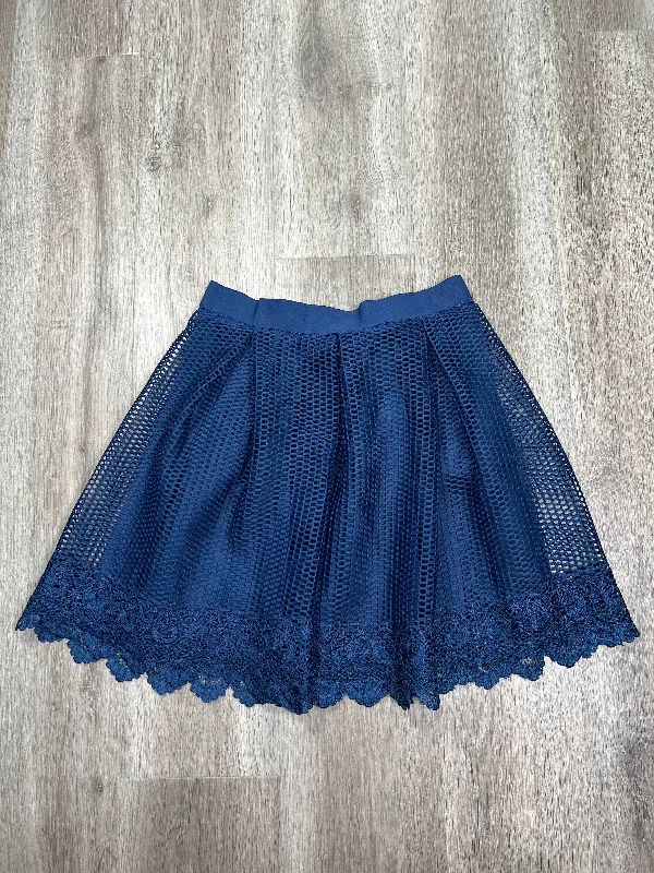 Pleated midi skirts for timeless grace -Blue Skirt Mini & Short Alya, Size M