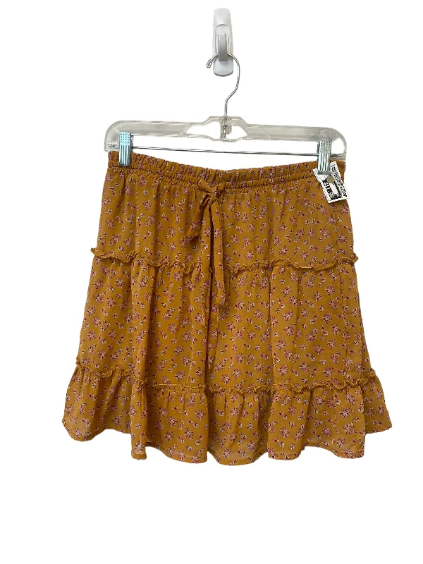 Durable cotton skirts for tough daily use -Floral Print Skirt Mini & Short Sienna Sky, Size L