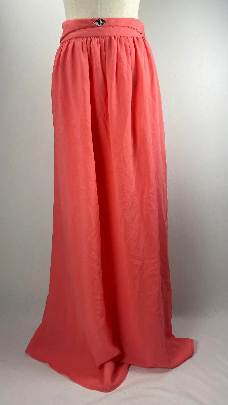 Long Skirts for Evening Galas -Flowy Maxi Skirt, Peach