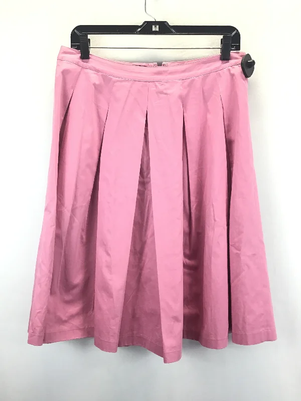 Pleated skirts with delicate pastel tones -Pink Skirt Midi Talbots, Size 8