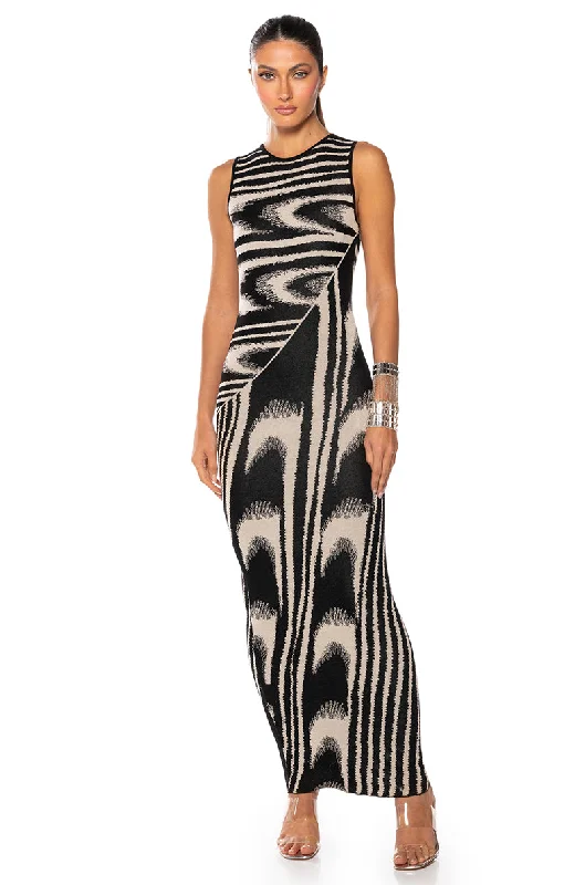 Long Skirts for Business Meeting -HURRICANE MAXI BODYCON DRESS