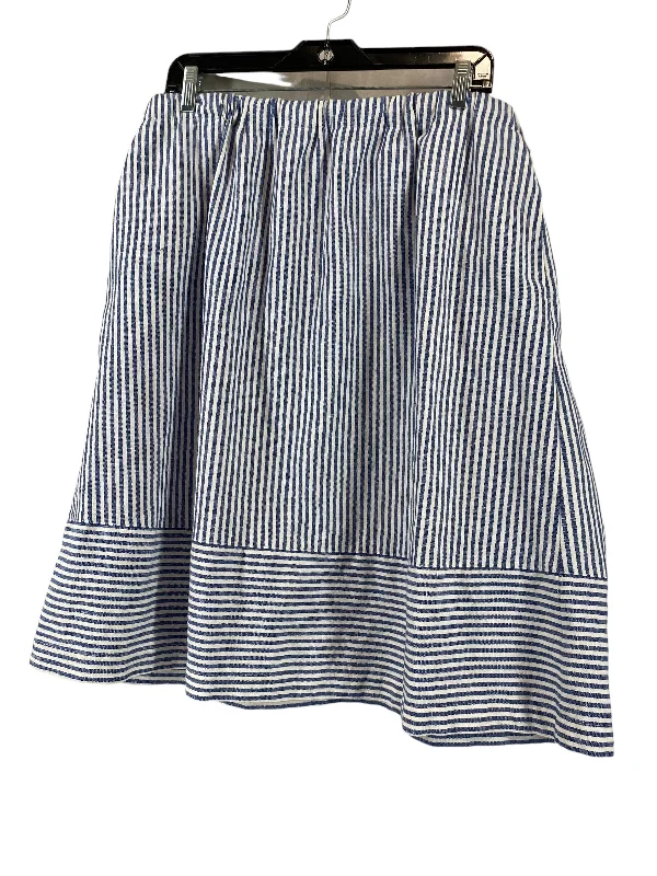 Wrap midi skirts for stylish ease -Blue & White Skirt Midi J. Crew, Size Xl