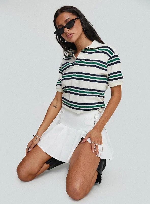 Mini Short Skirts for Youthful -Cartwright Mini Skirt White