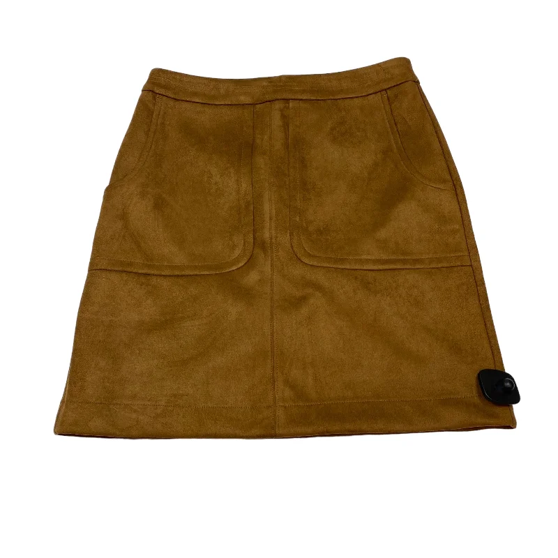 Designer mini skirts for high-end appeal -Brown Skirt Mini & Short Loft, Size 2