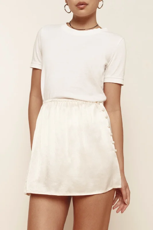 Designer mini skirts for high-end appeal -Freya Mini Skirt Cream