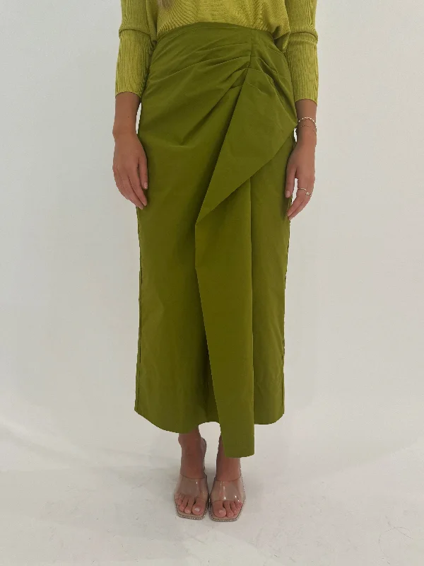 Straight Short Skirts for Simple -Guga Midi Skirt